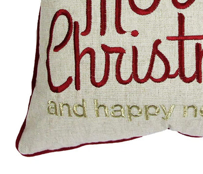 Gold Reindeer Christmas Throw Pillow 20x20 - Polyester Insert Set
