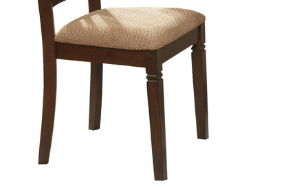 Espresso Oak Wood Dining Set with 4 Chairs for Transitional Dining Room