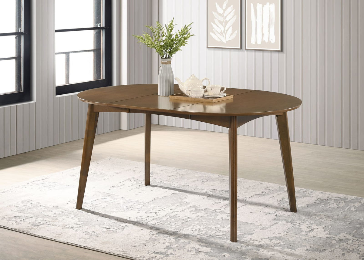 Thomson Dark Walnut Extension Leaf Dining Table - Seats 6