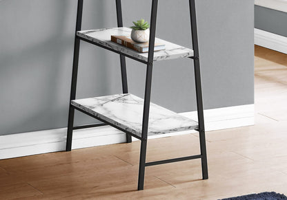 Computer Desk, White Metal & Laminate - 48" Storage Shelves