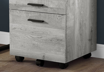 Home Office Grey Particle Board File Cabinet with Rolling Casters for Office Storage
