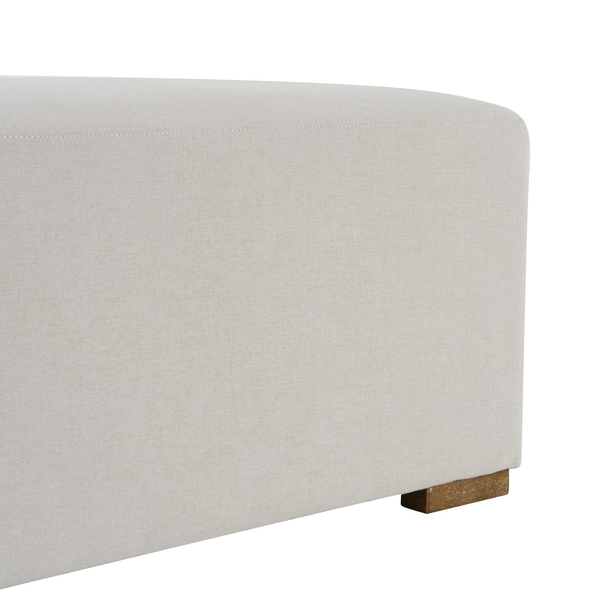 White Rectangle Ottoman - 50" x 20" Wood Frame for Living Room