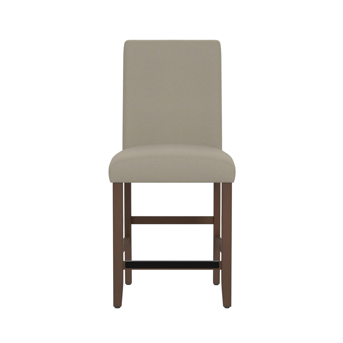 Brown Upholstered Barstools, Set of 2 - Dining Room Seating