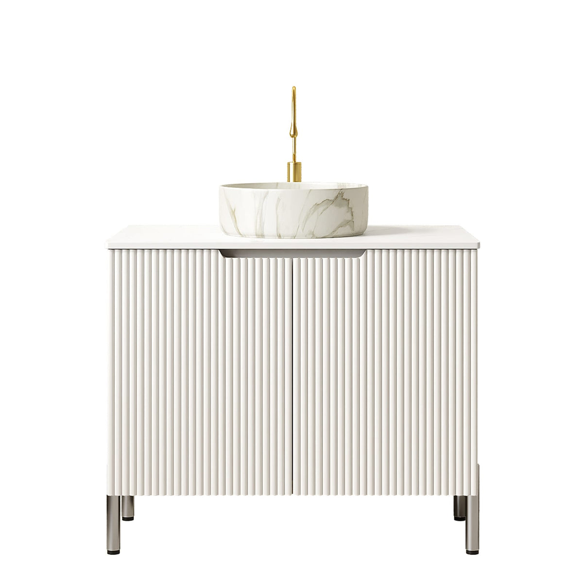 30 inch Scandinavian Bathroom Vanity with Storage Cabinet