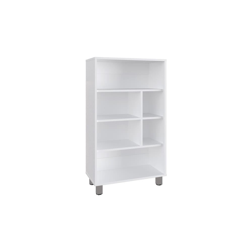 White Engineered Wood Bookshelf - 11.8 x 23.6 x 40.6", 4 Shelves for Living Room