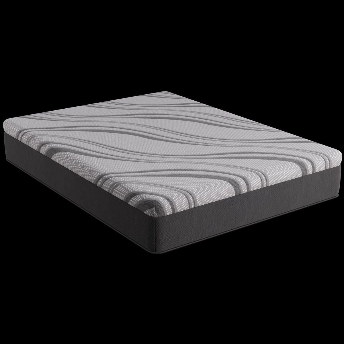 King Memory Foam Mattress in Gray with Cooling Gel Layers for Bedroom