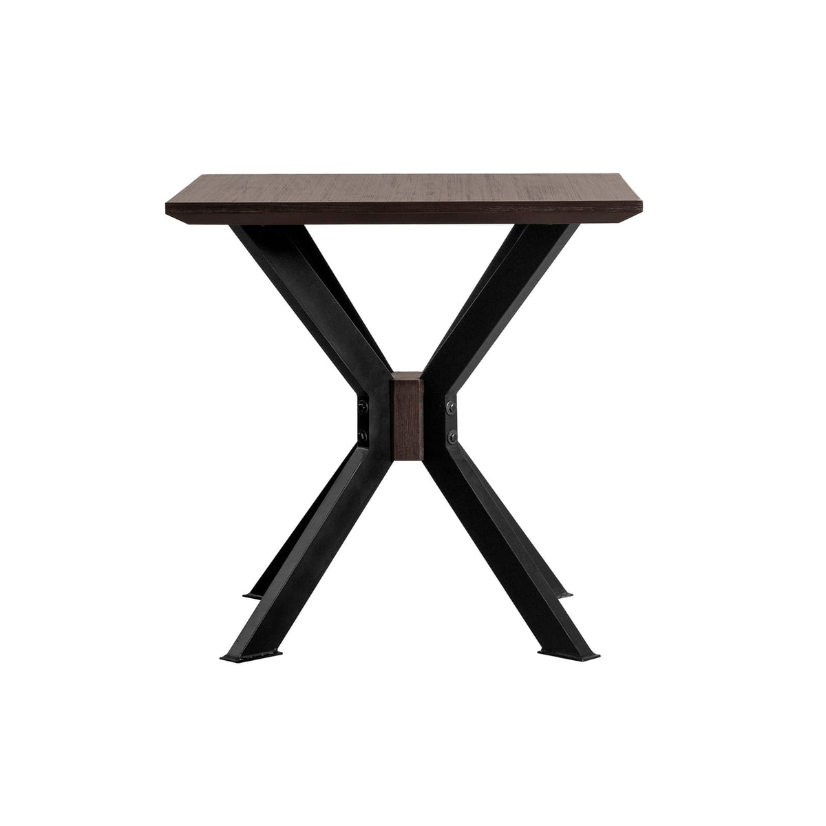 Pirate Acacia Modern End Table - Brown Metal Wood