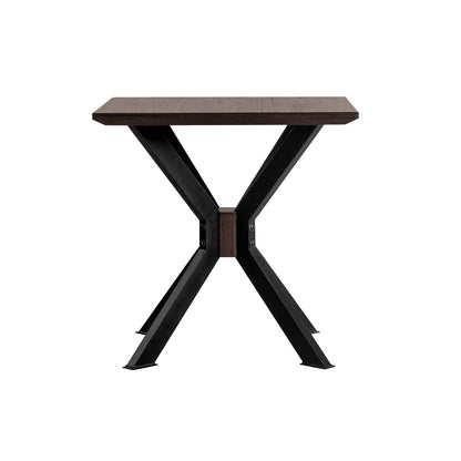 Pirate Acacia Modern End Table - Brown Metal Wood