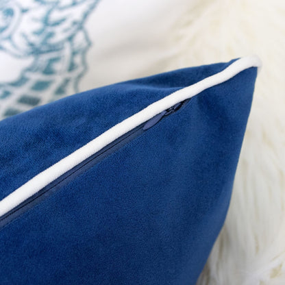 Indigo Mermaid Pillow Cover 20x20 - Polyester Velvet