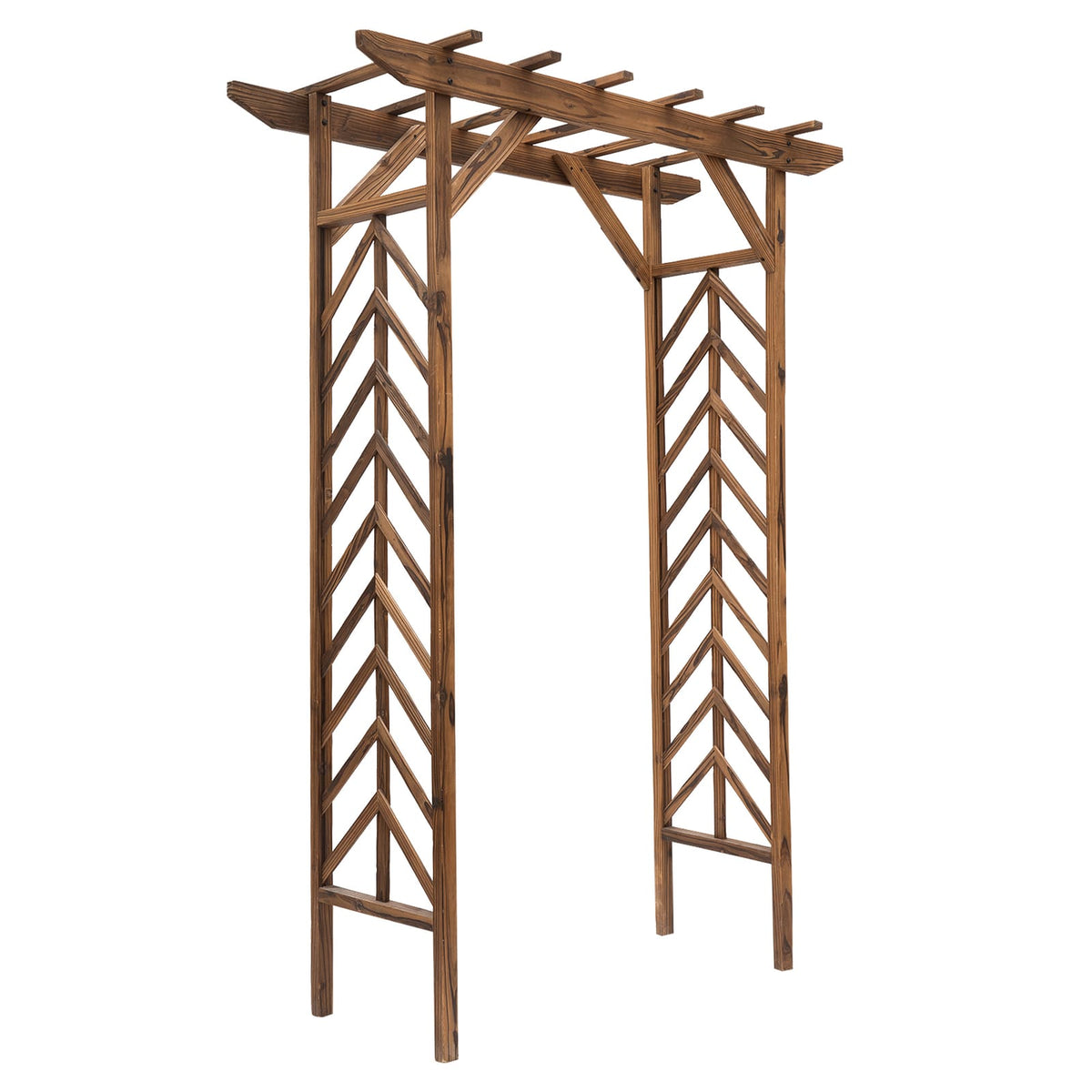 Wooden Garden Arbor Arch - 79 Inch Climbing Trellis