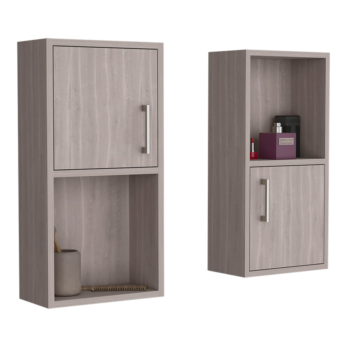 Wall Mounted Bathroom Medicine Cabinet - White Oak, 24" H
