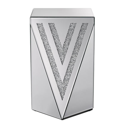 Silver Triangular Mirror Coffee Table for Living Room & Bedroom