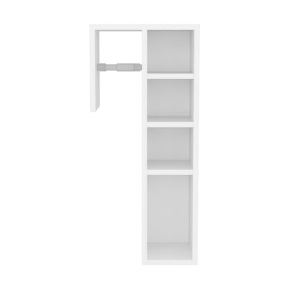 White Bathroom Storage Cabinet - 4 Shelves