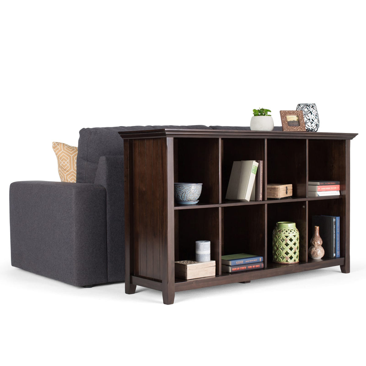 Acadian 57 Inch Wide Solid Wood Sofa Table - Dark Brown