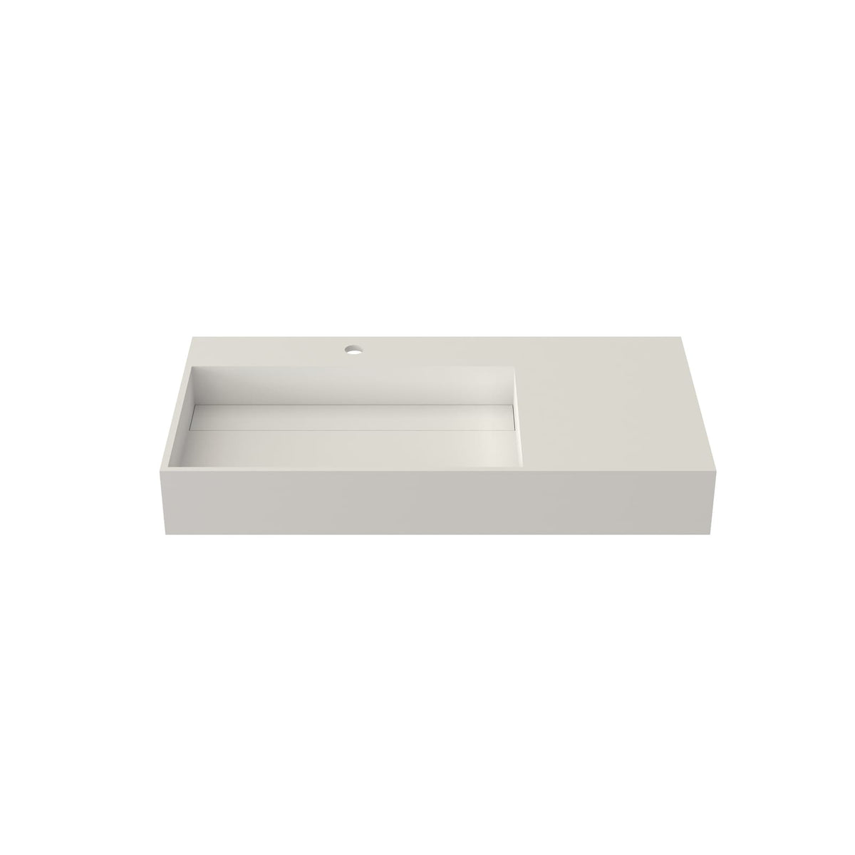 Matte White Solid Surface Bathroom Vanity Upgrade for Renovation