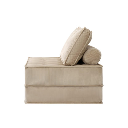 Camel Fabric Spring Sofa Chair for Modern Living Room Comfort