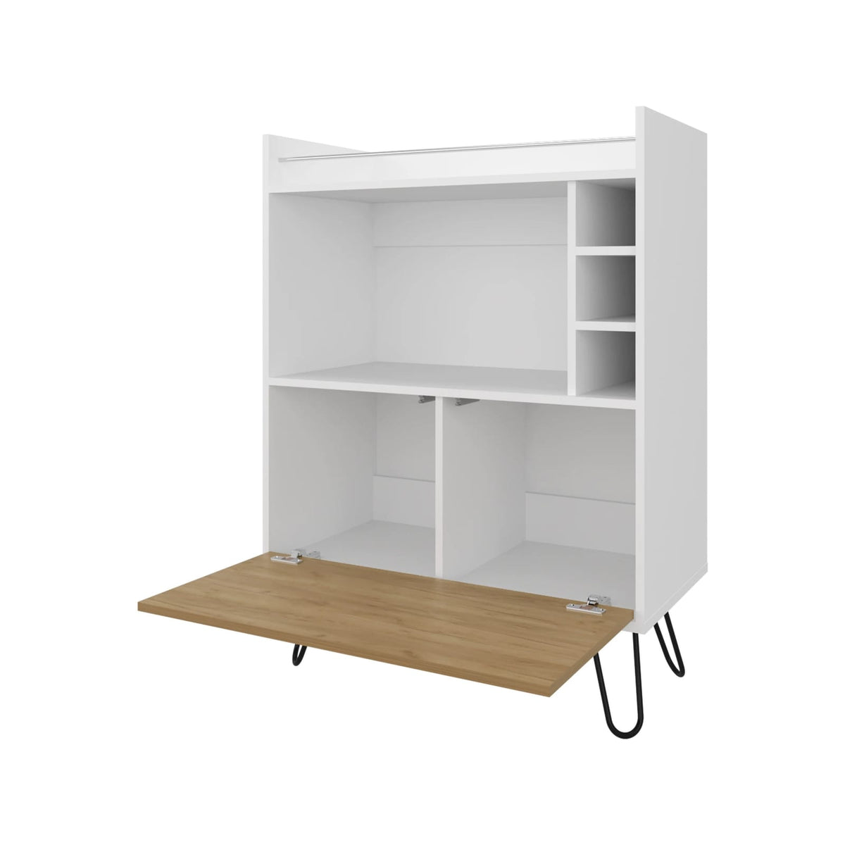 White Particle Board Wine Storage Cabinet 31.5" W