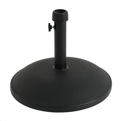 Ander Outdoor 55-Pound Round Black Umbrella Base - Heavy Duty Concrete Resin