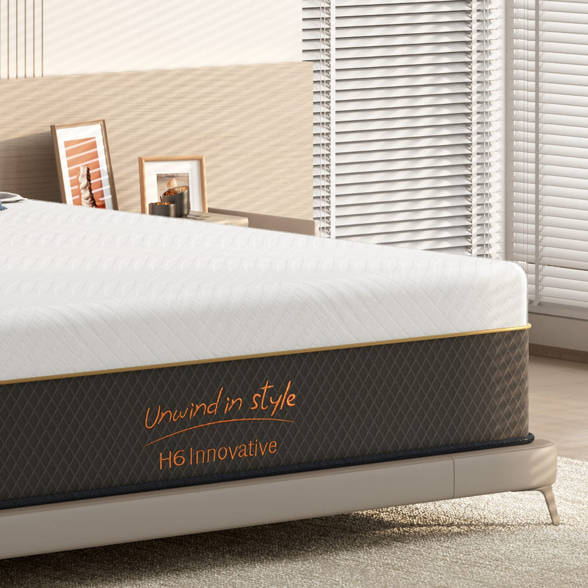 Bedroom Queen Hybrid Foam Spring Mattress with Motion Isolation for Ultimate Sleep