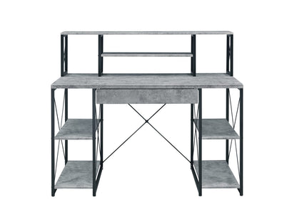 Amiel Gray Writing Desk - Storage Workstation