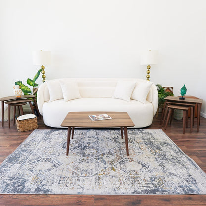 37.5" Walnut Solid Wood Center Table - Modern Living Room Table