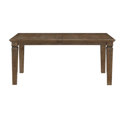 7 Piece Light Brown Extendable Dining Table Set