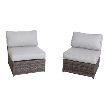 6-Person Wicker Outdoor Seating Group - Brown, Weather Resistant