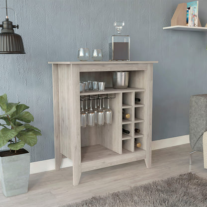 Gray Bar Cabinet with Wine Racks - 32.5'' Wide