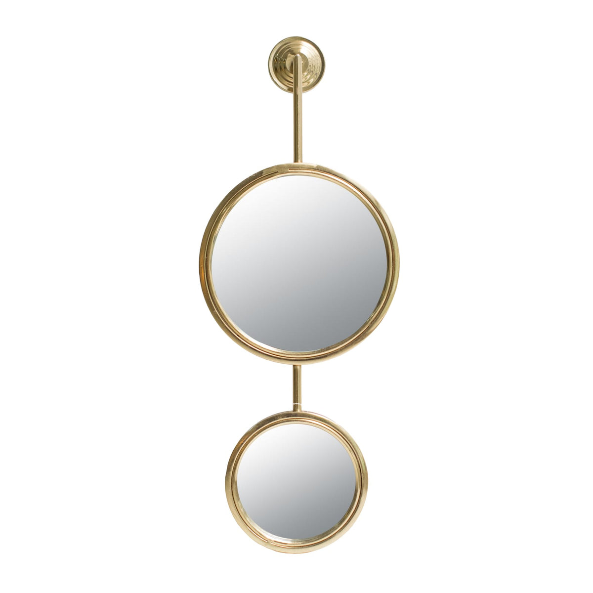 Gold Iron Bathroom Mirror - 11x28.5 Inch Wall Decor