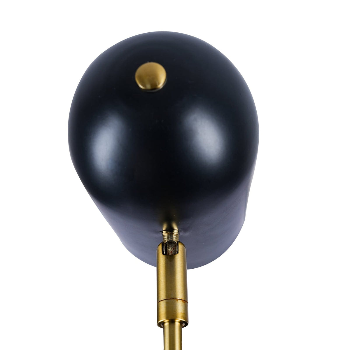 Modern Black Marble Desk Lamp with Dome Shade for Reading Nooks