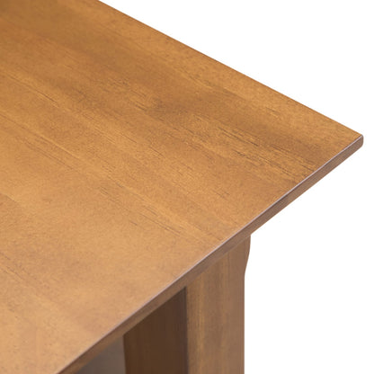 Light Brown Wood Side Table - 14x24 Inches