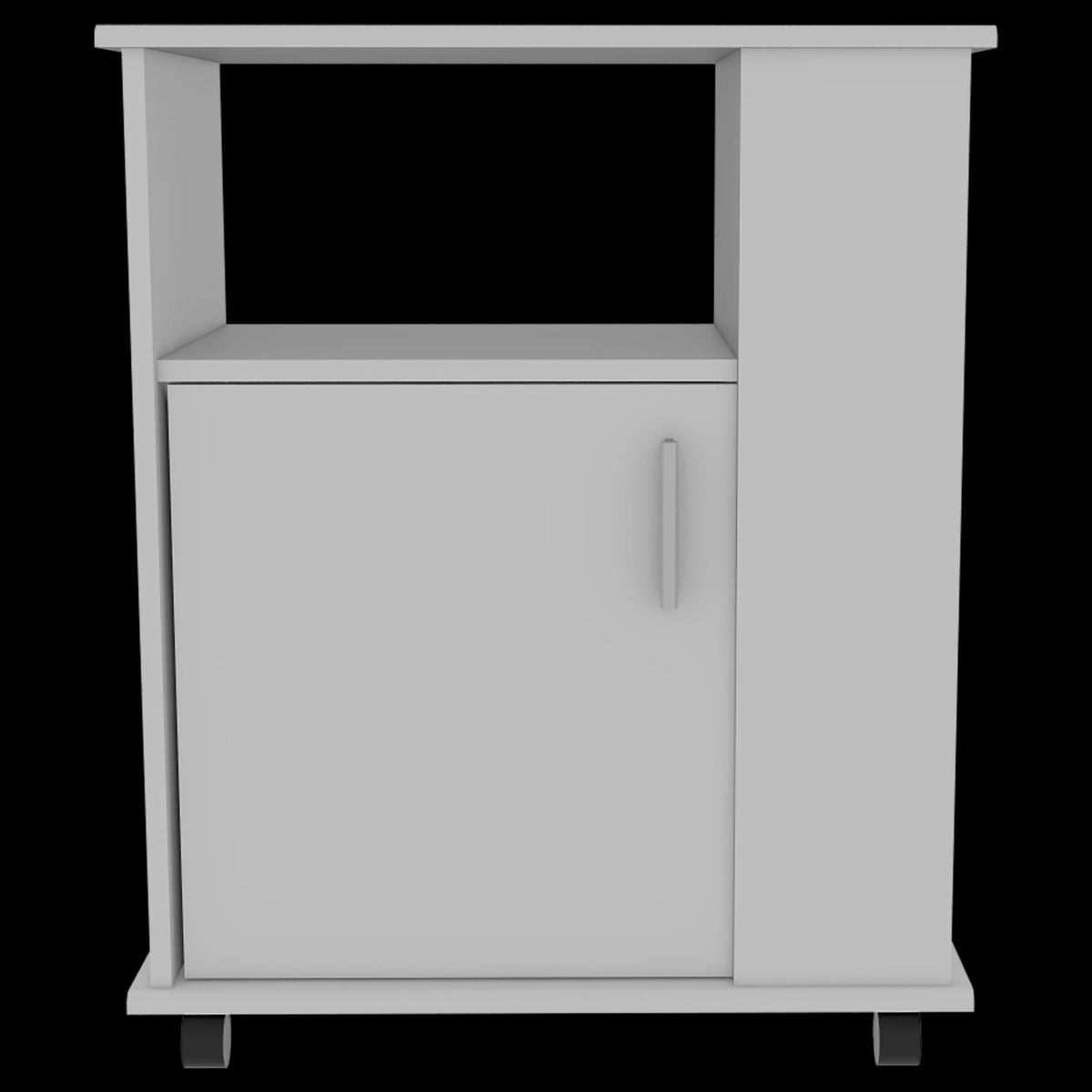 Correy 4-Shelf Microwave Cabinet - White Kitchen Island