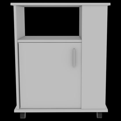 Correy 4-Shelf Microwave Cabinet - White Kitchen Island