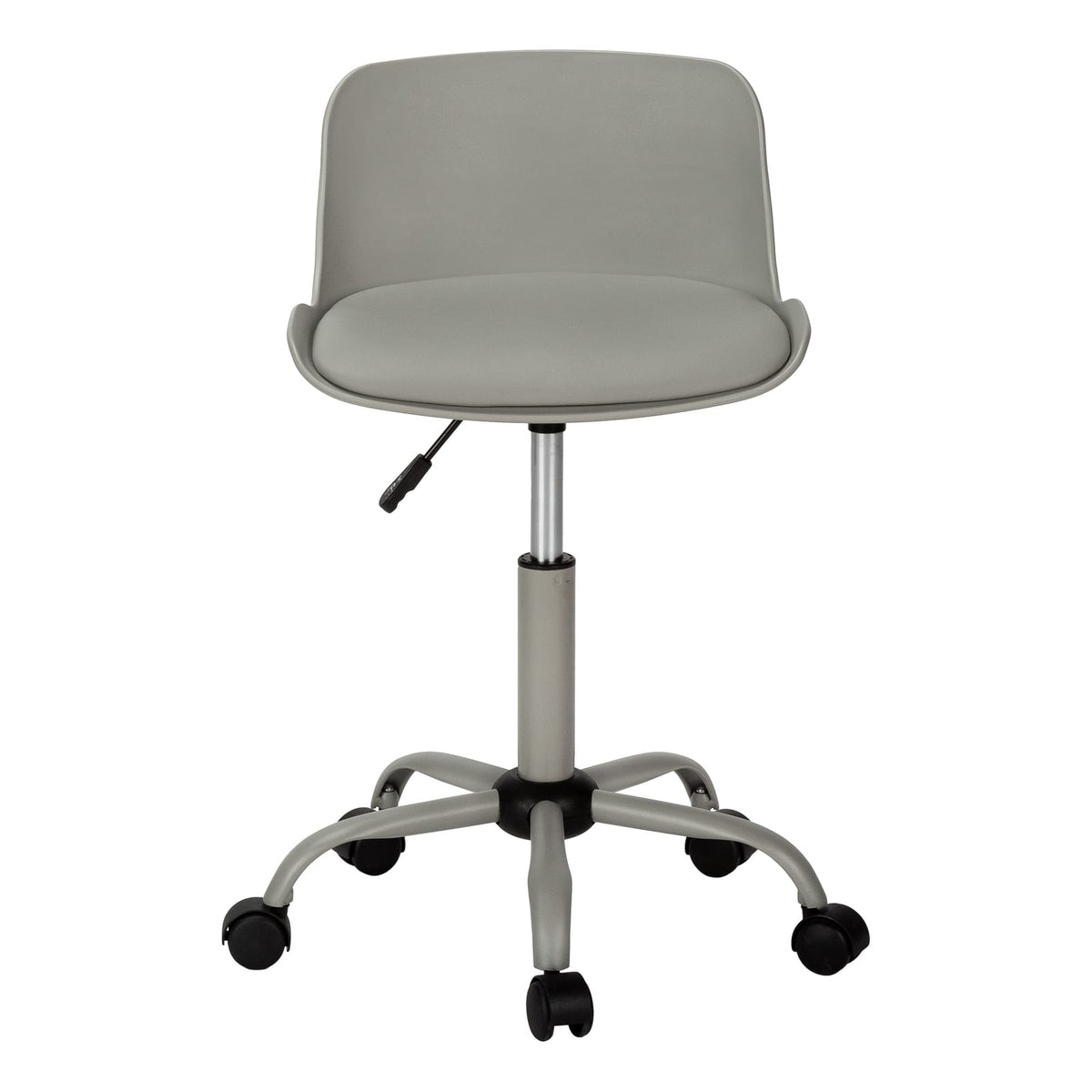 Grey Low-Back Office Chair for Kids - Adjustable Height