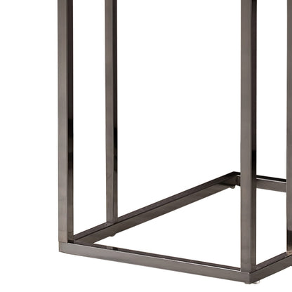 Grey & Brown Folding Snack Table - Industrial Style for Living Room