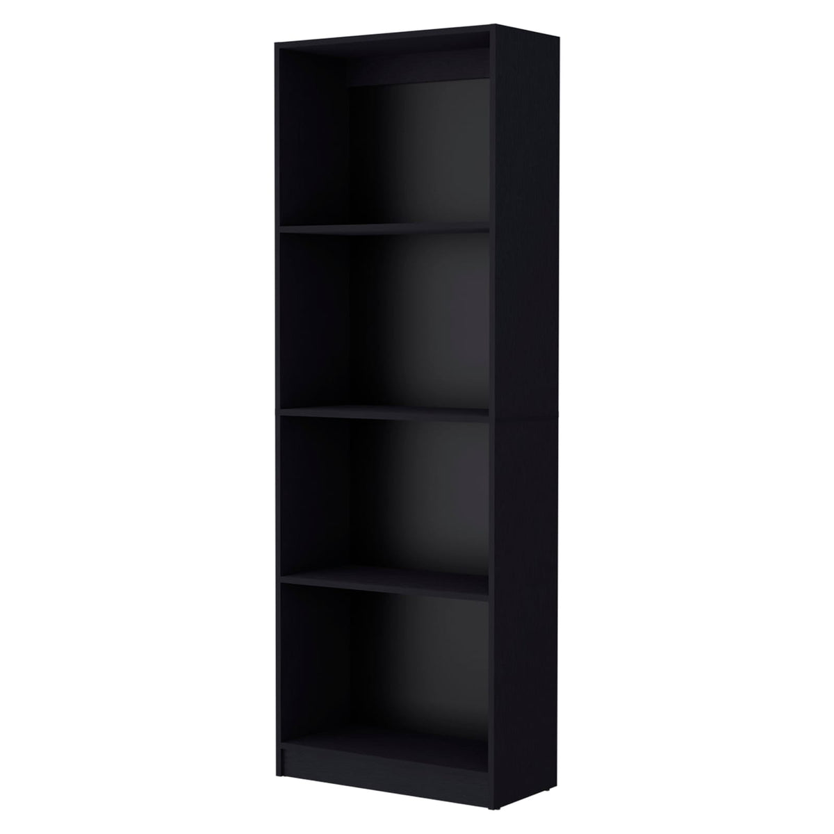 Sutton Bookcase with Tier Storage Shelves - Black Pine