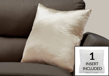 18x18 Gold Decorative Throw Pillow with Polyester Insert