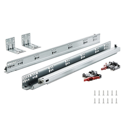 Silver Steel Drawer Slides - 3 Sizes, 6 Pairs