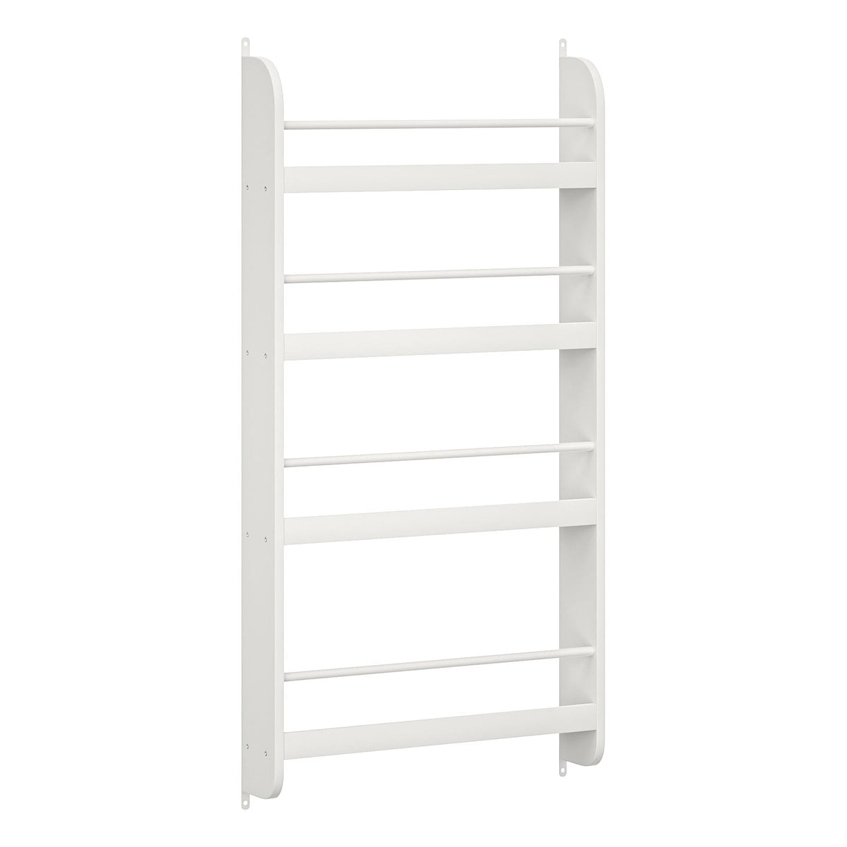 White MDF Kids Bookshelf Display for Nursery or Playroom Storage for Living Room
