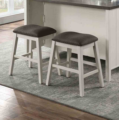 6-Piece Dark Gray Dining Table with 6 Stools for Dining Room