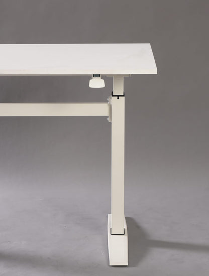 47" White Height Adjustable Standing Desk