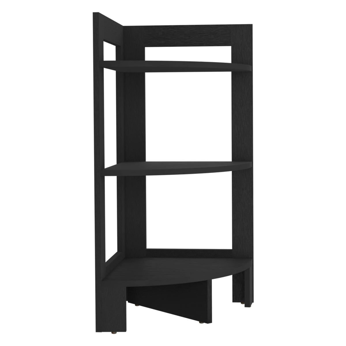 Black Rectangular Shelf Side Table - 31.7" High for Living Room