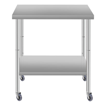 30 Inch Stainless Steel Kitchen Table - Silver