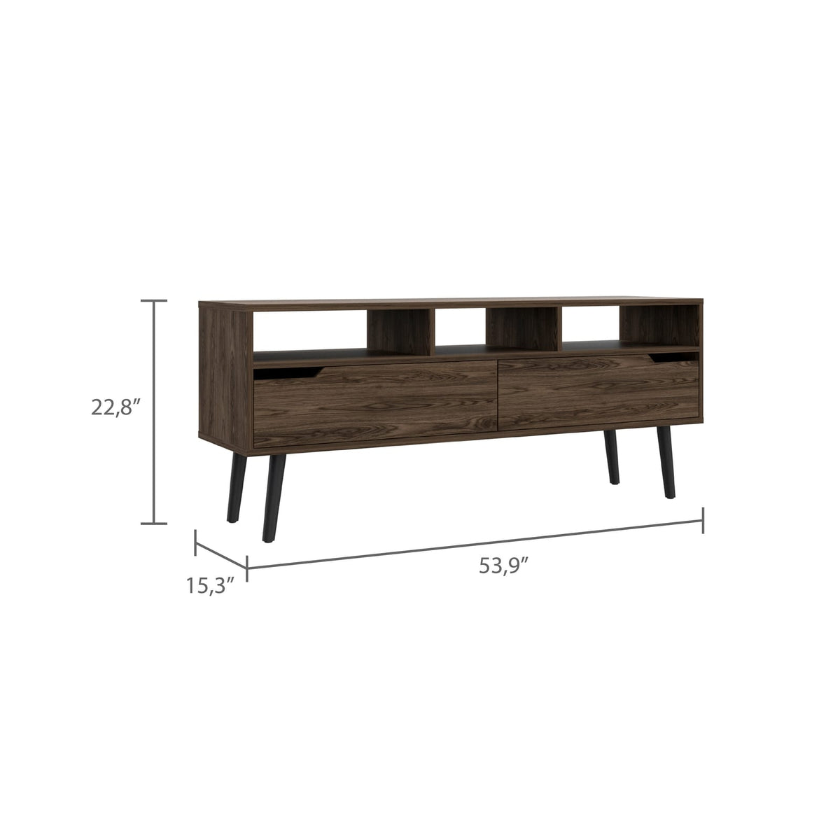 Hamburg TV Stand - 50-60" TVs, Brown Engineered Wood
