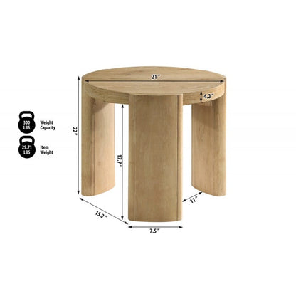 Driftwood Round End Table - 21 Inch Coffee Table