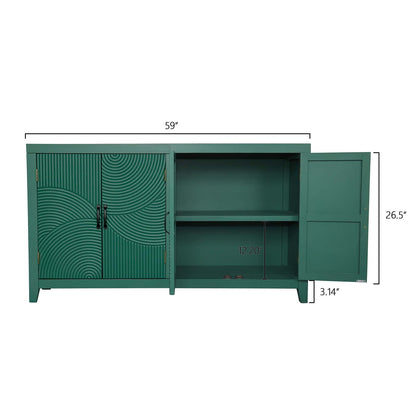 59" Dark Green Accent Cabinet - Storage & Dining Room