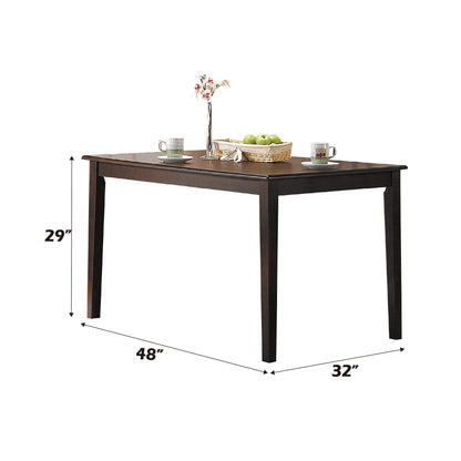 Espresso Synthetic Wood Dining Table with Tapered Legs