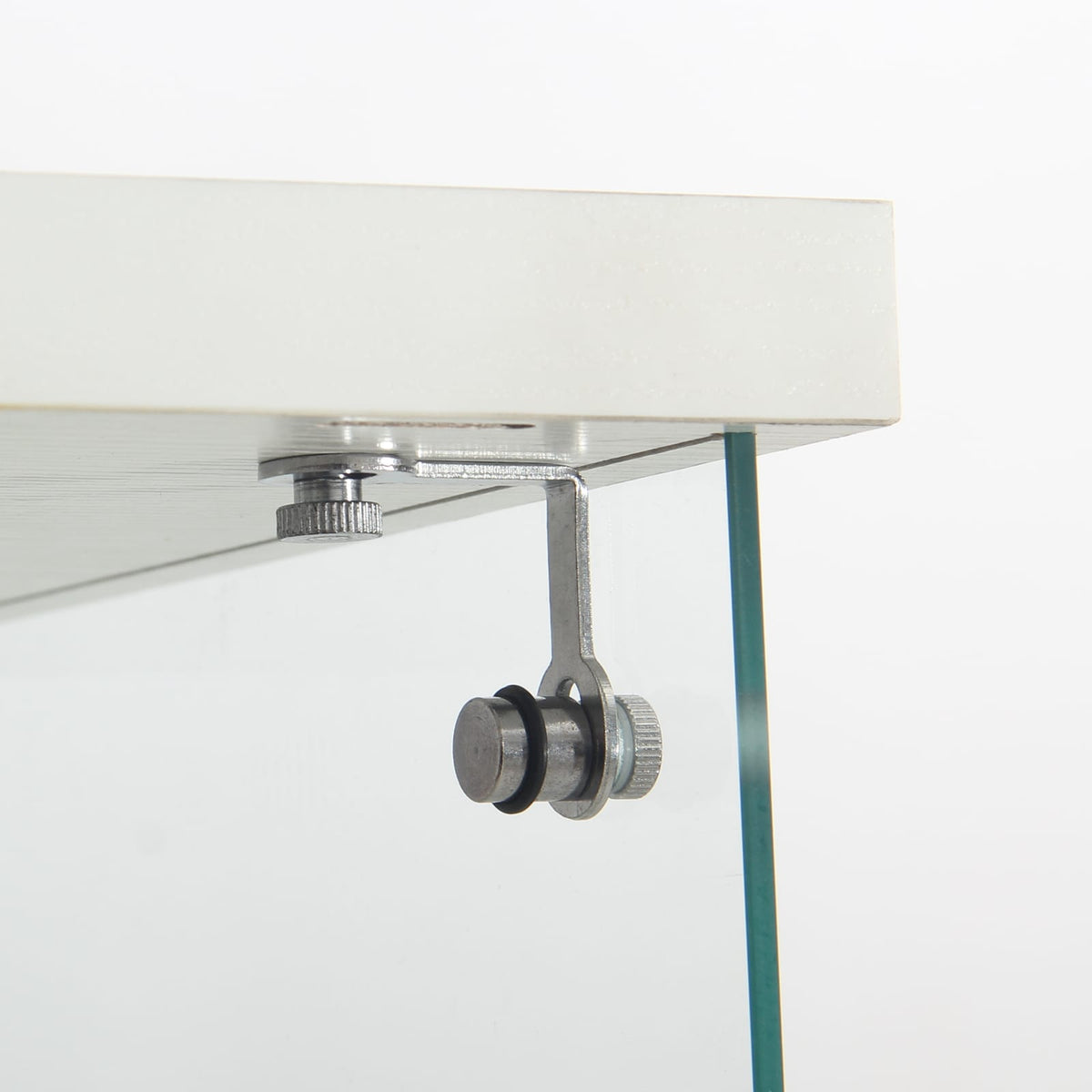 Glass Display Cabinet - 4 Shelves White