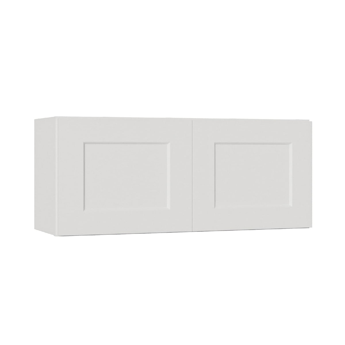 36" White Shaker Wall Cabinet - Solid Wood, Ready to Assemble for Living Room