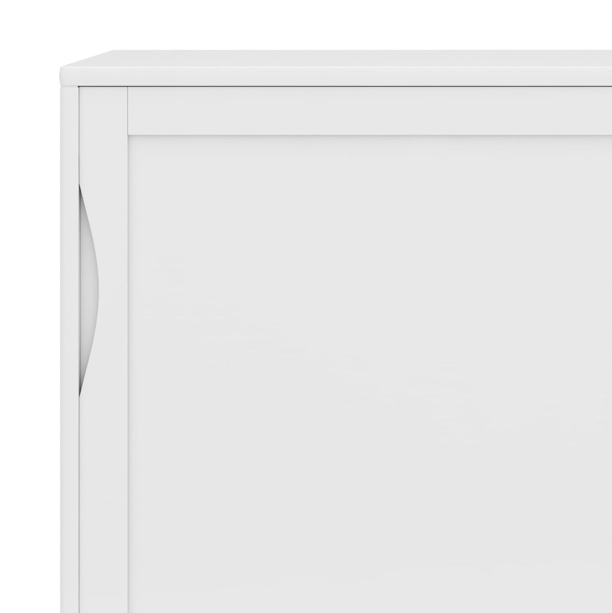 Small White Wood Cabinet - 48" Storage Unit
